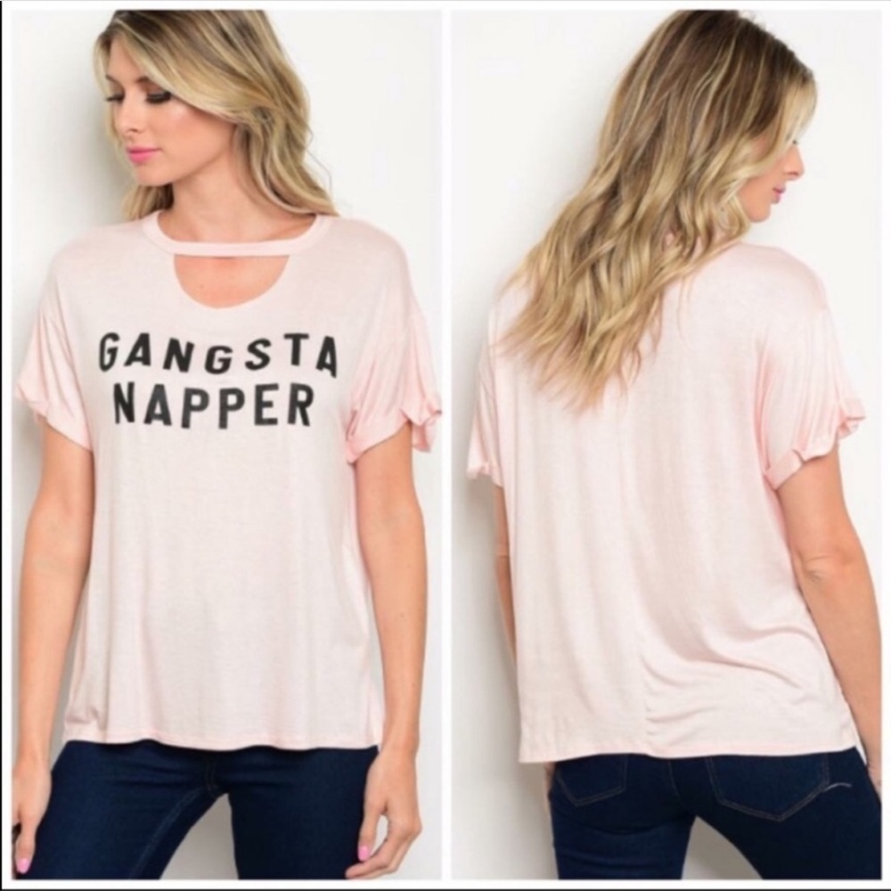 Gangsta Napper choker cut out tee